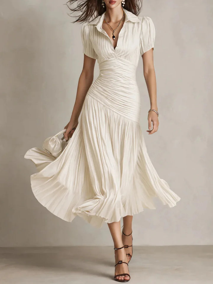 Helena Pleated Midi Dress