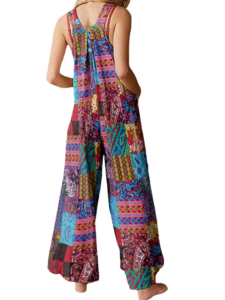 Serelia Boho Print Wide Leg Jumpsuit