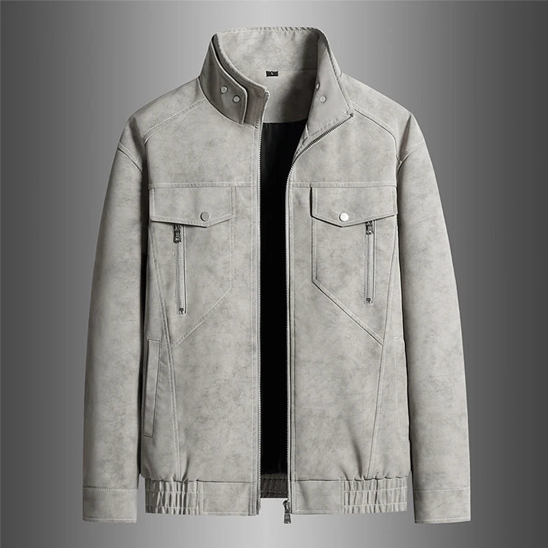 Khaki jacket front view flat lay style
