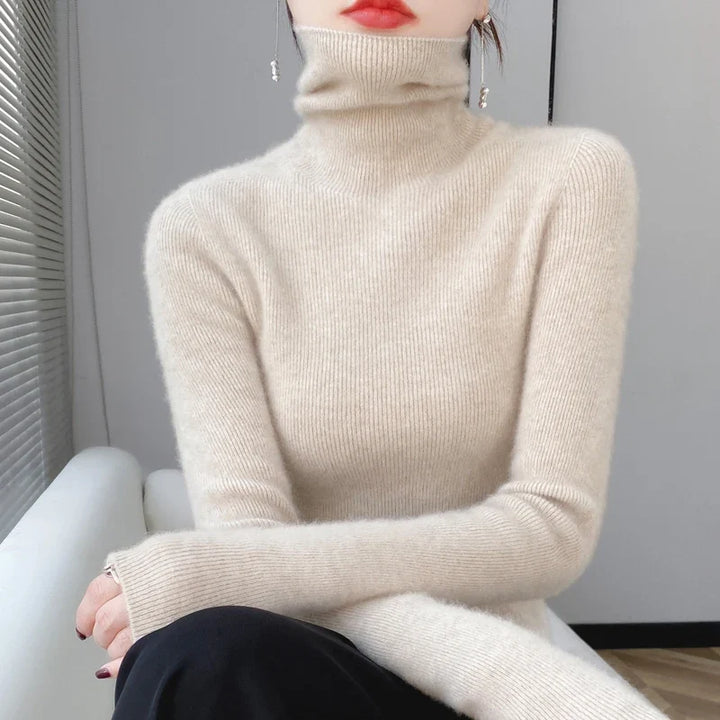 Solene Ribbed Turtleneck Sweater