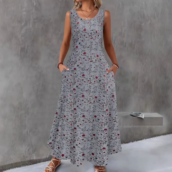 Cosette Boho Floral Pocket Maxi Dress