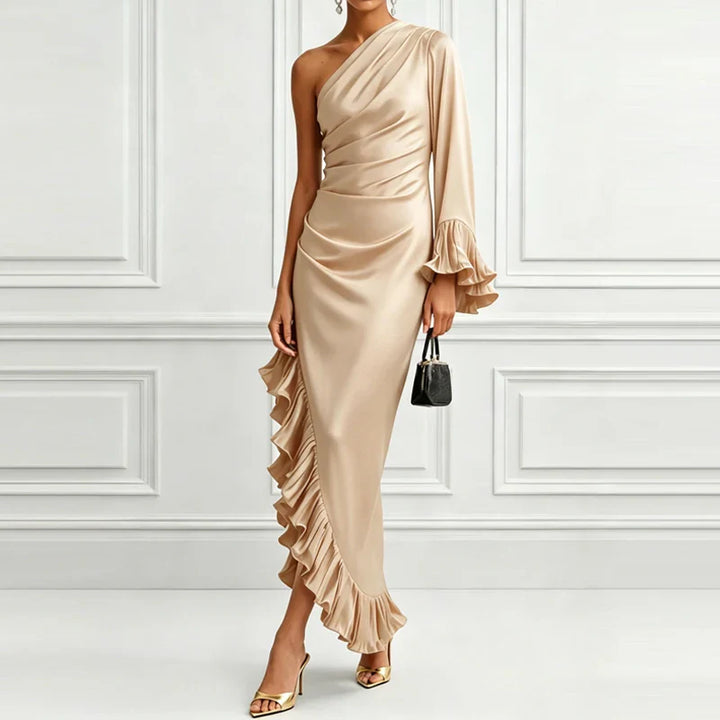 Lurina Elegant Ruffle Maxi Dress