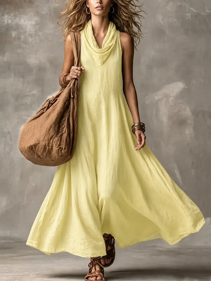 Delaina Cowl Neck Maxi Dress
