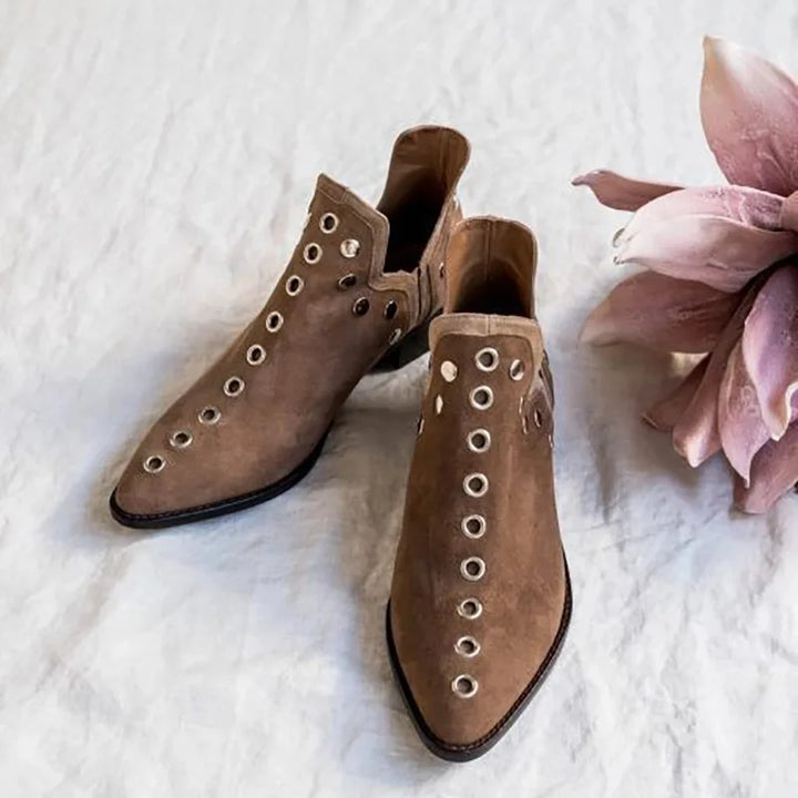 Halcyon Stud Pointed Ankle Boot