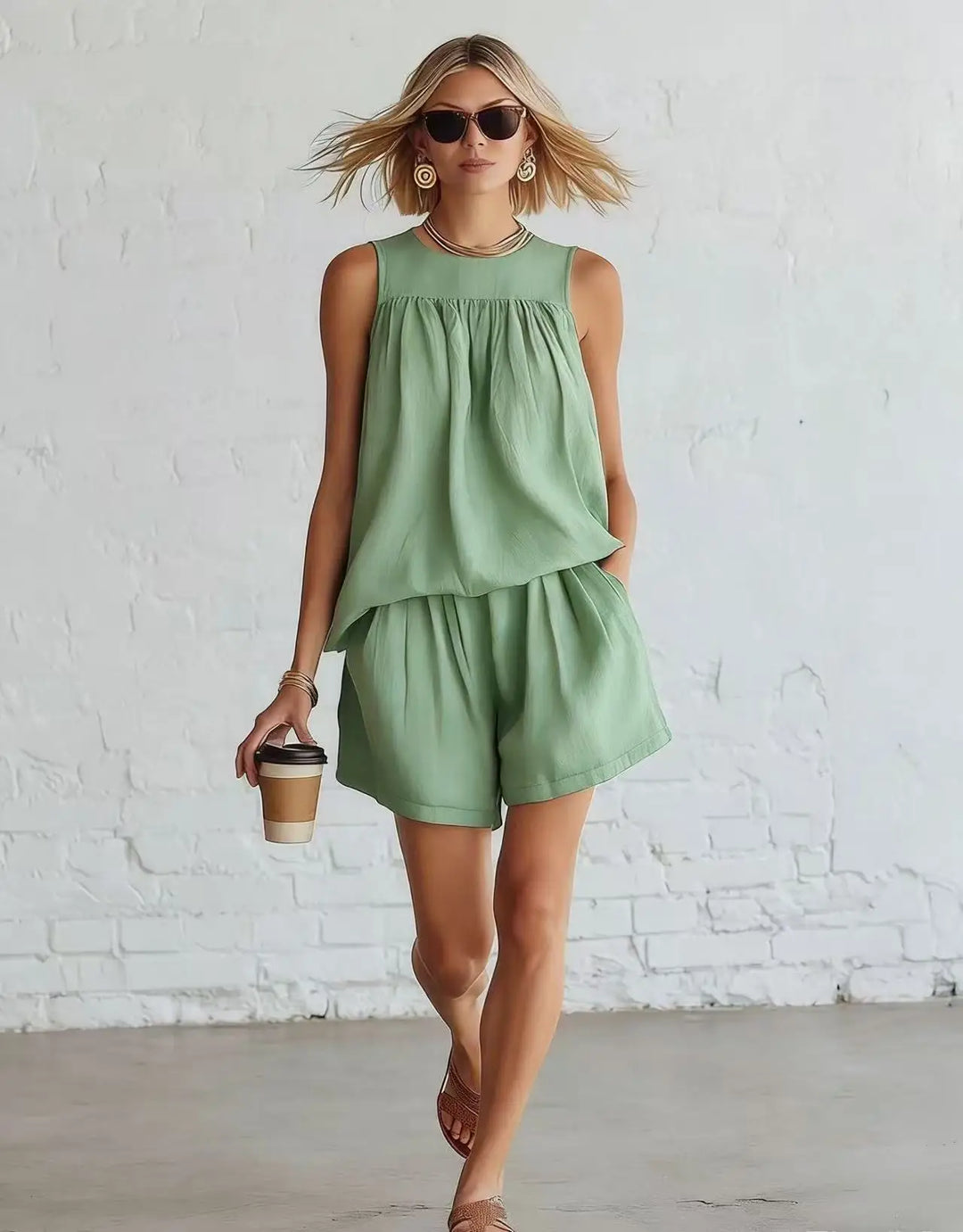 Jolanta Casual Relaxed Shorts Set
