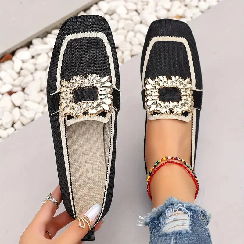 Andrea Breathable Knit Slip On Loafers