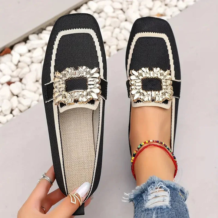 Andrea Breathable Knit Slip On Loafers