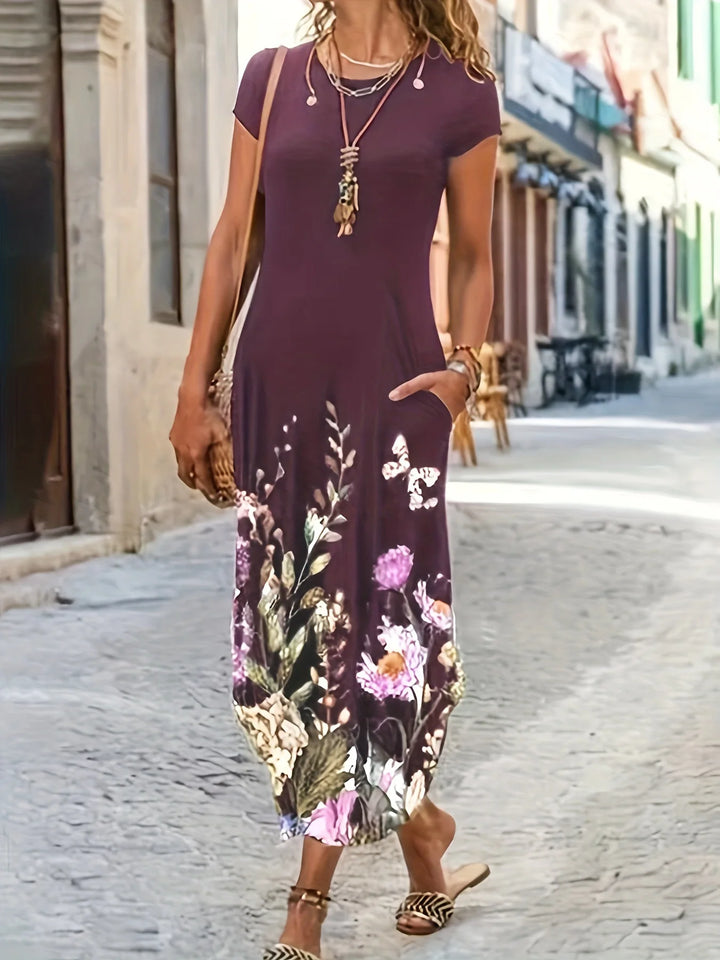 Dione Floral Pocket Midi Dress