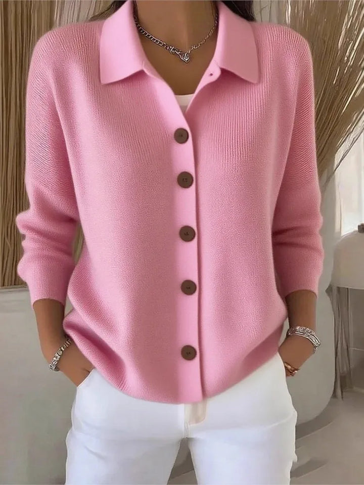 Elara Collared Knit Cardigan