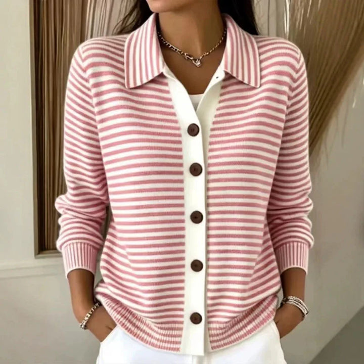 Susan Striped Knit Cardigan