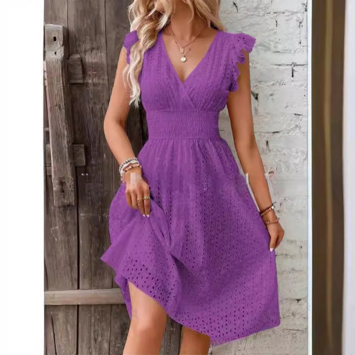 Monroe Flutter Sleeve Midi Dress
