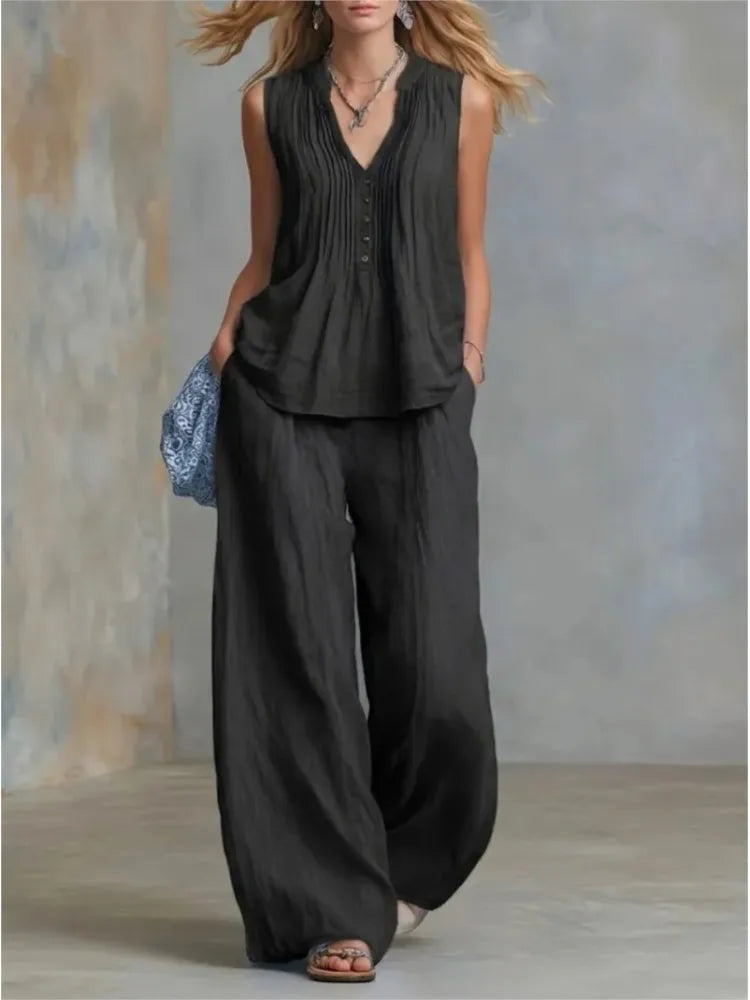 Orlando Pleated Two-Piece Set