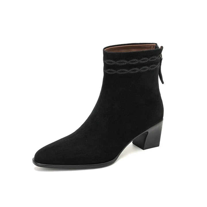 Adeline Square Toe Ankle Boots