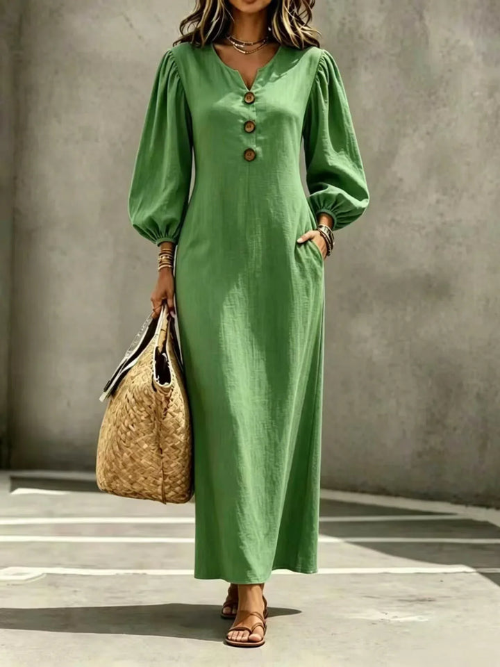 Linnea Button Front Maxi Dress