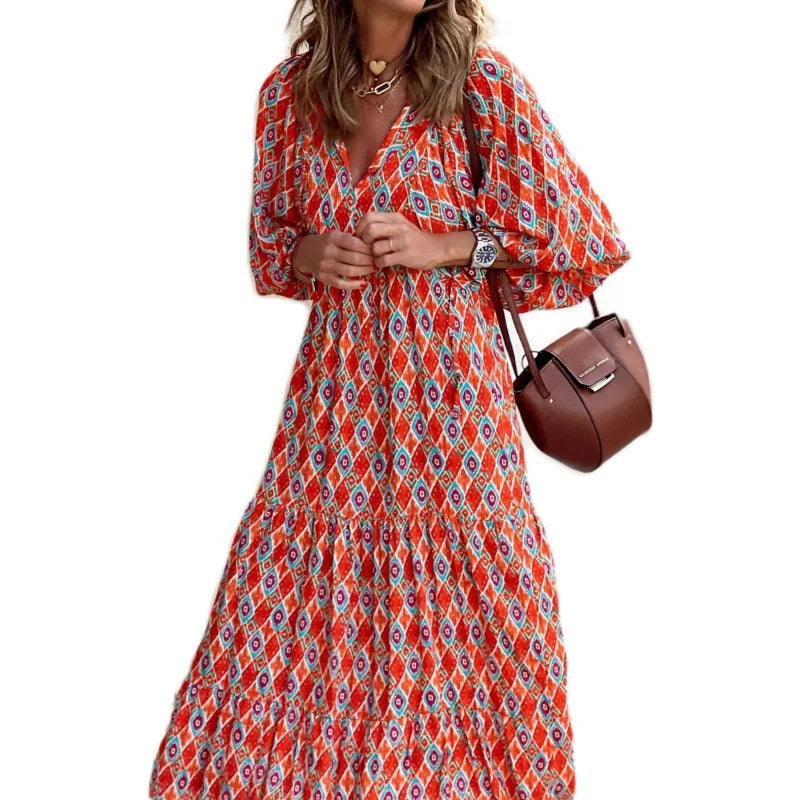 Lunaria Effortless Floral Boho Maxi Dress