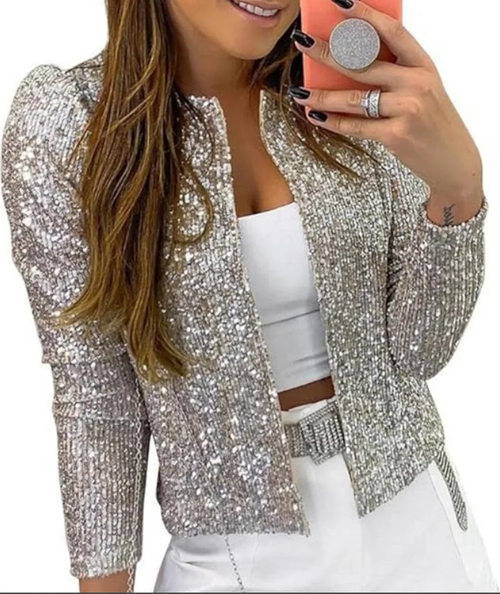 Marisette Sequin Crop Jacket