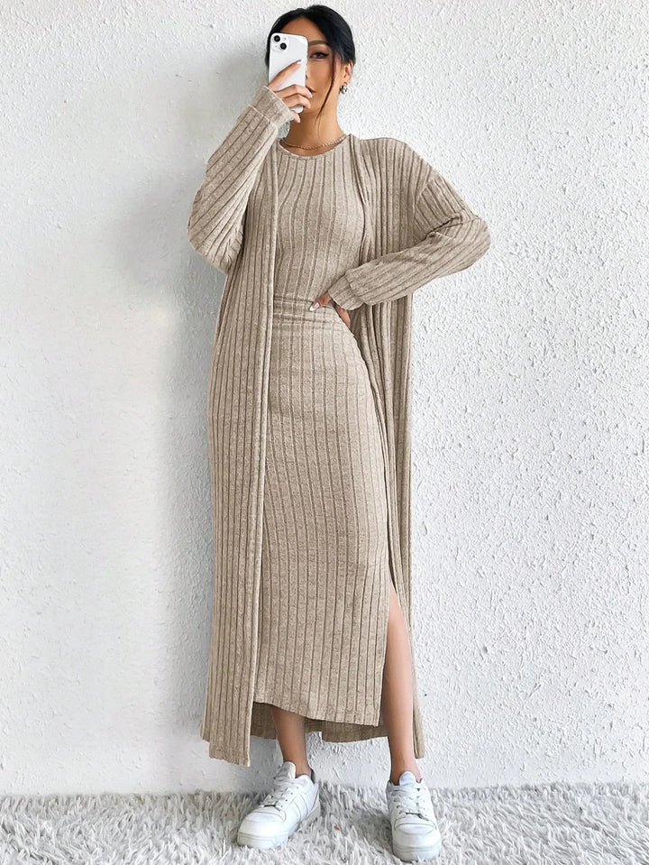 Vesper Ribbed Sheath Dress Set