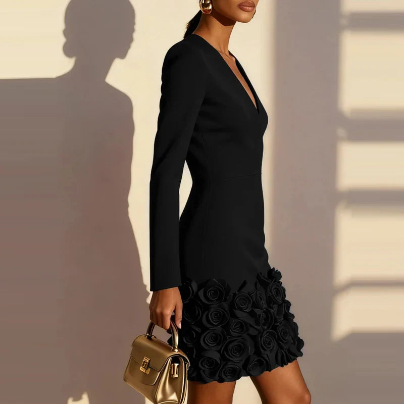Sandra Floral Hem Mini Dress