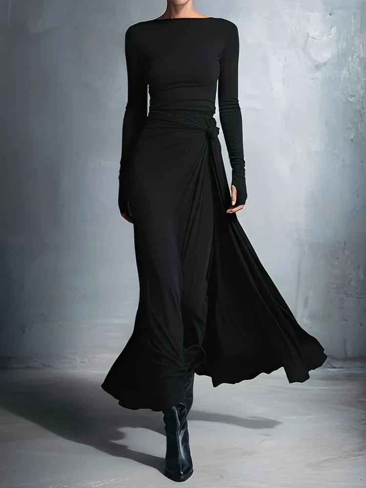Serana Twisted Waist Maxi Dress