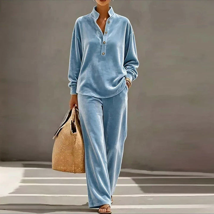 Isolina Stand Collar Two Piece Set