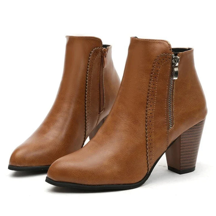 Anuk Leather Ankle Boots