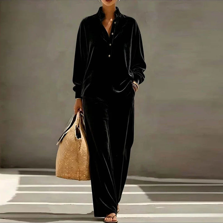 Isolina Stand Collar Two Piece Set