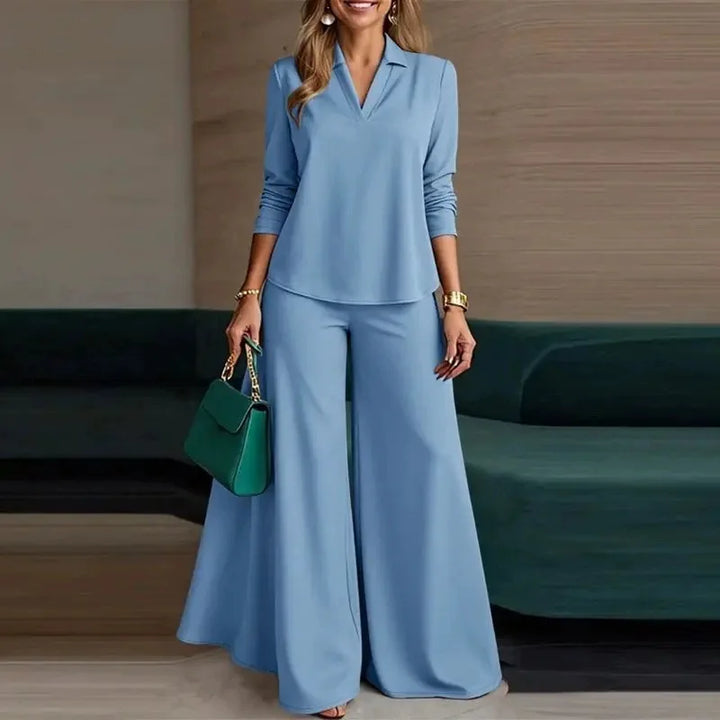 Eliana Relaxed Wide Leg Pants Set