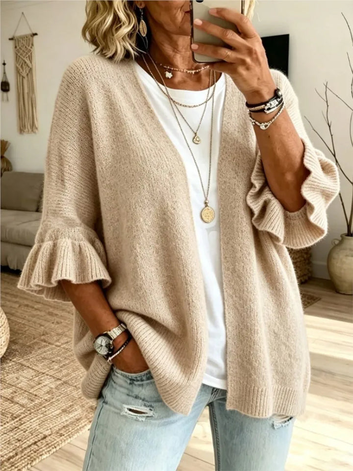 Belladine Ruffle Sleeve Cardigan