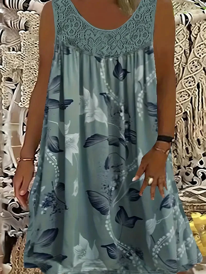 Orisse Casual Floral Midi Dress