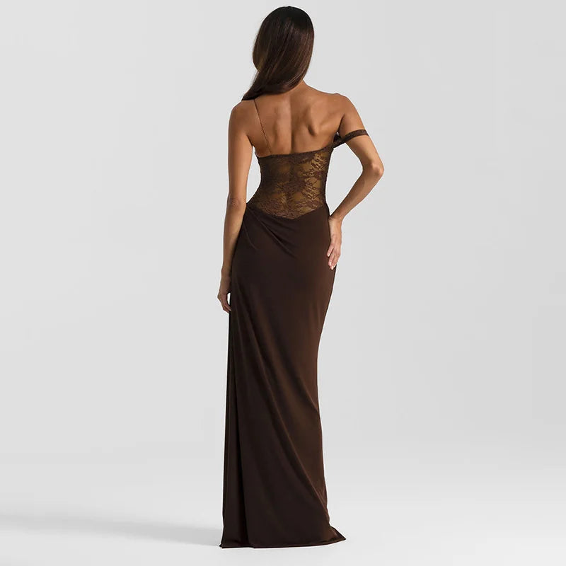 Mia Lace Evening Gown Maxi Dress