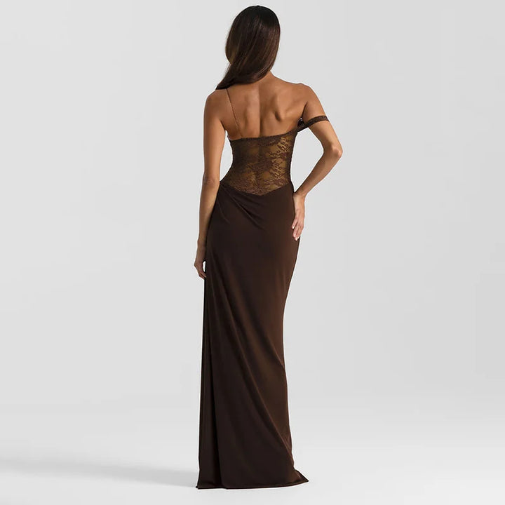 Mia Lace Evening Gown Maxi Dress