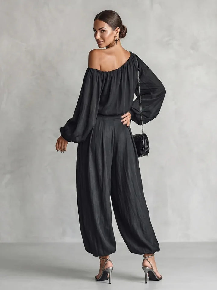 Evelisse Off Shoulder Trouser Set