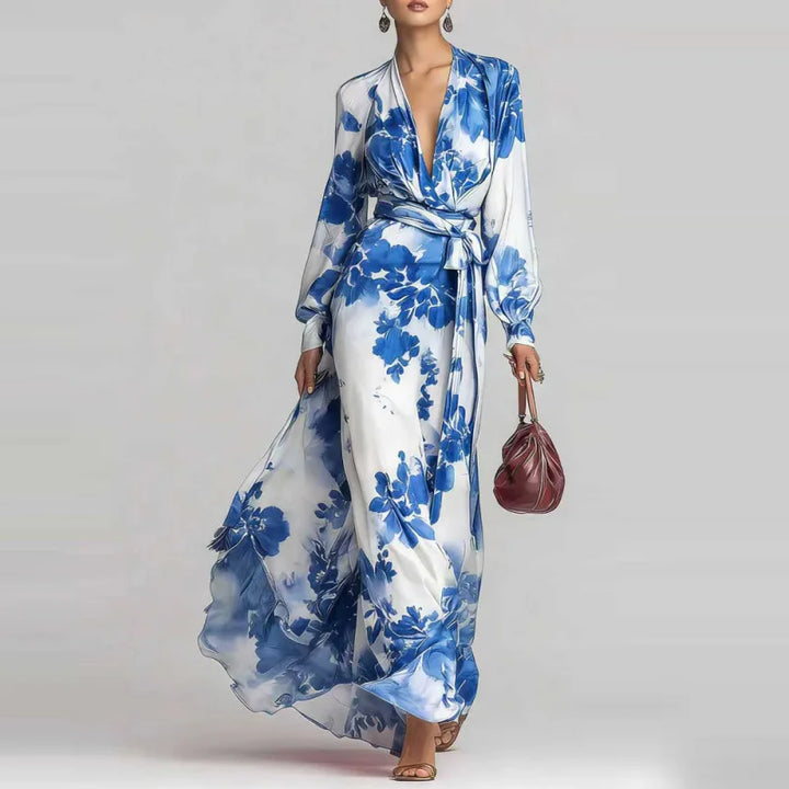 Olivia Floral Chiffon Maxi Dress