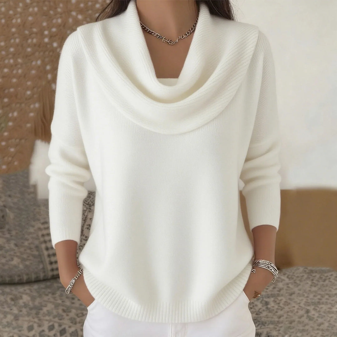Lacceti Cowl Neck Knit Sweater