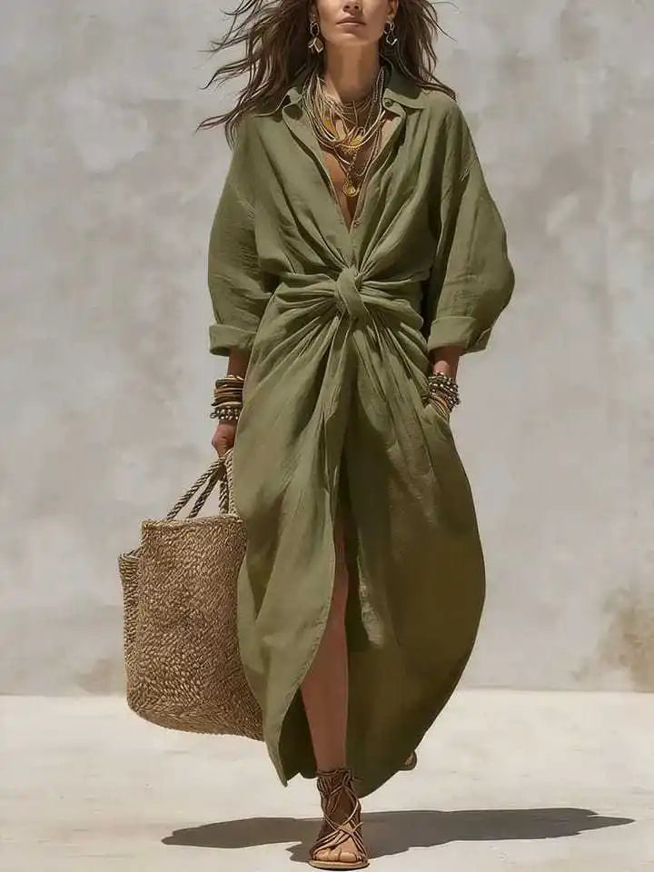 Rosaline Relaxed Shirt Maxi Dress