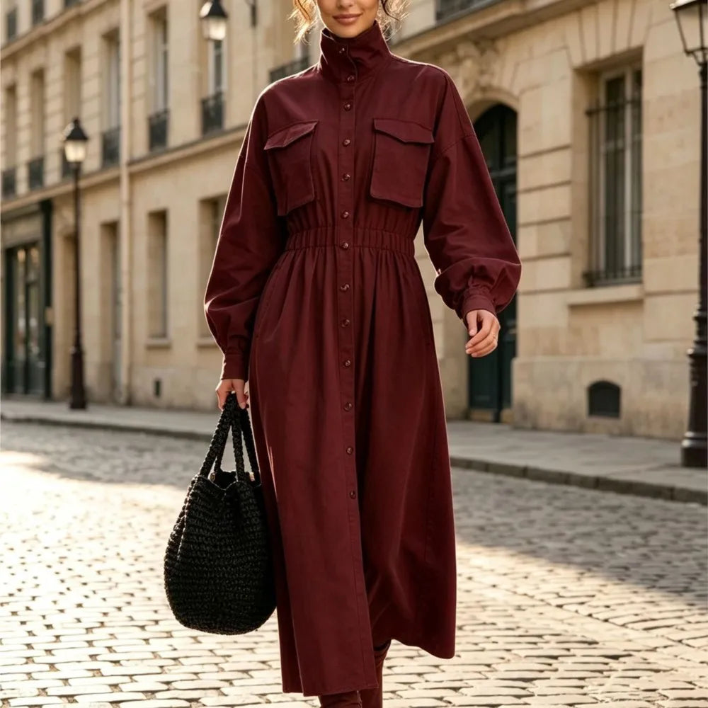 Harlow Flap Pocket Shirt Dress