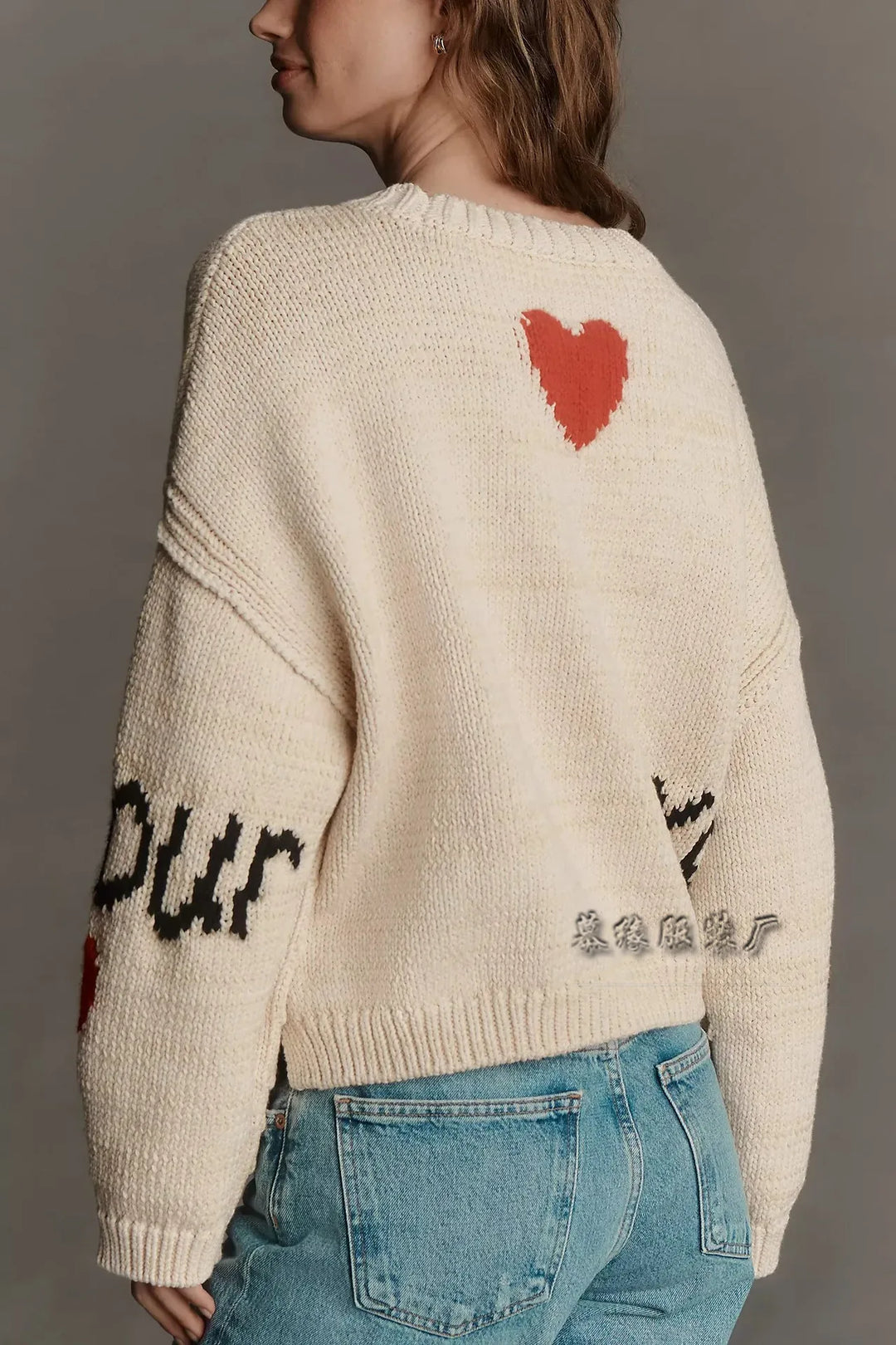 Amoure Heart Knit Sweater