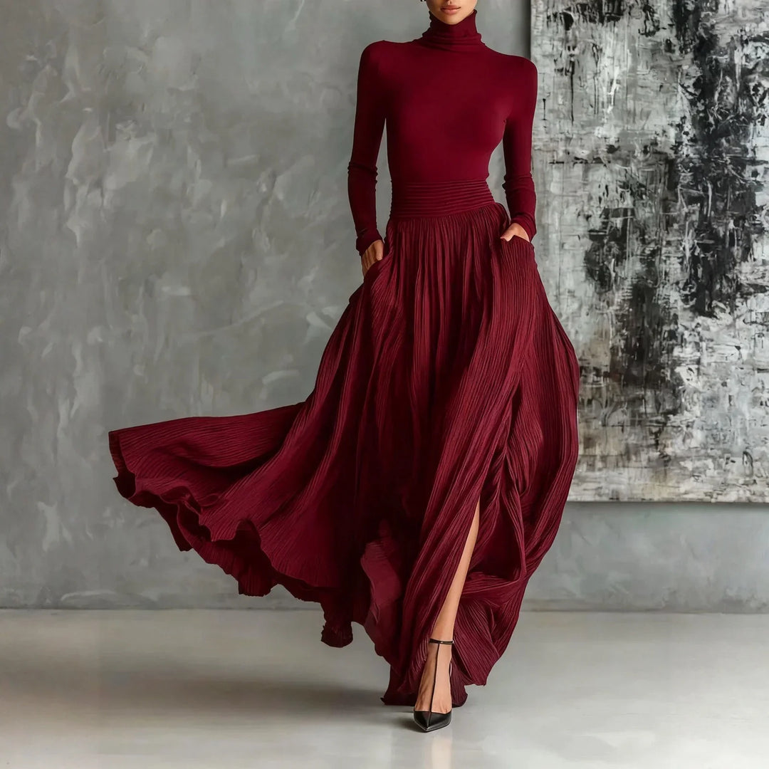 Aurelie Turtleneck Maxi Dress