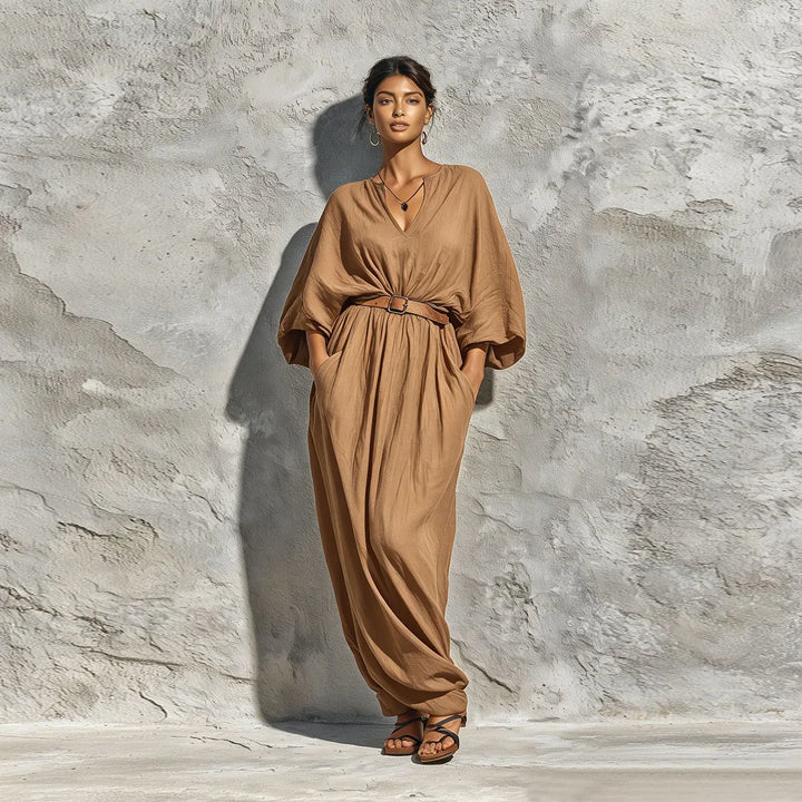 Elodie Adjustable Waist Long Dress
