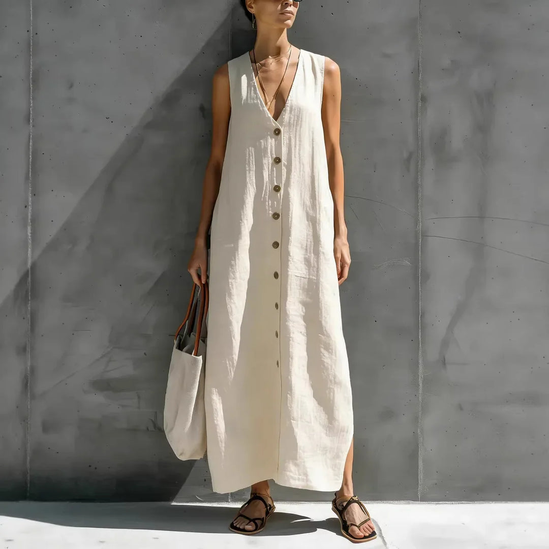 Harper Linen Blend Long Sundress