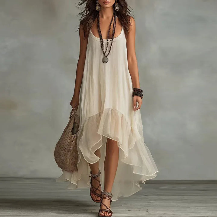 Zarina Flowy Ruffle Maxi Dress