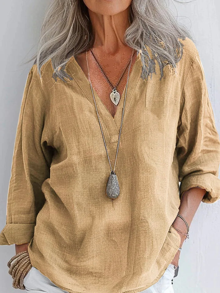 Serenique Vintage Casual Blouse
