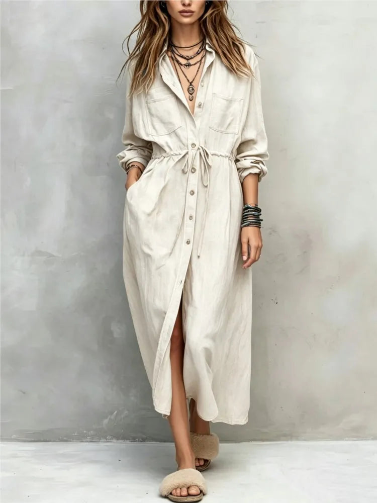 Ava Everyday Maxi Shirt Dress