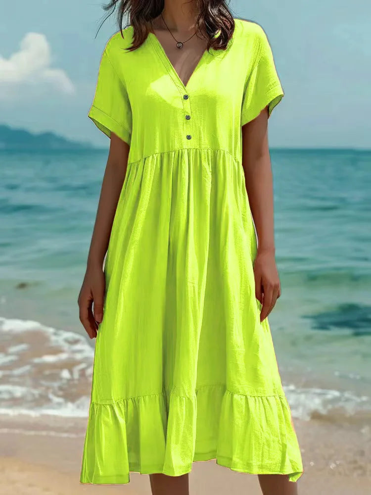 Cirelle Button Front Maxi Dress