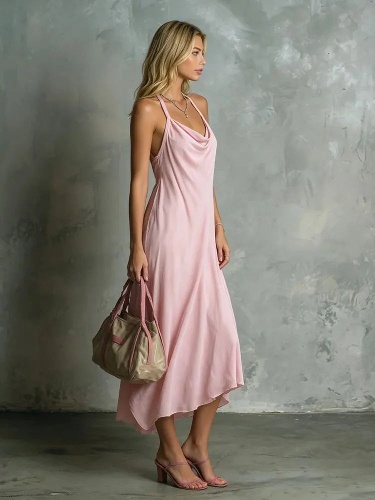 Sabine Cowl Neck Midi Dress