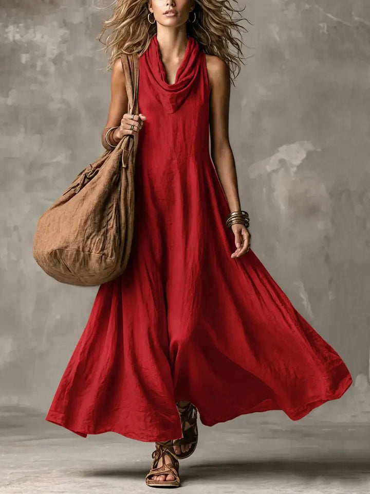 Delaina Cowl Neck Maxi Dress