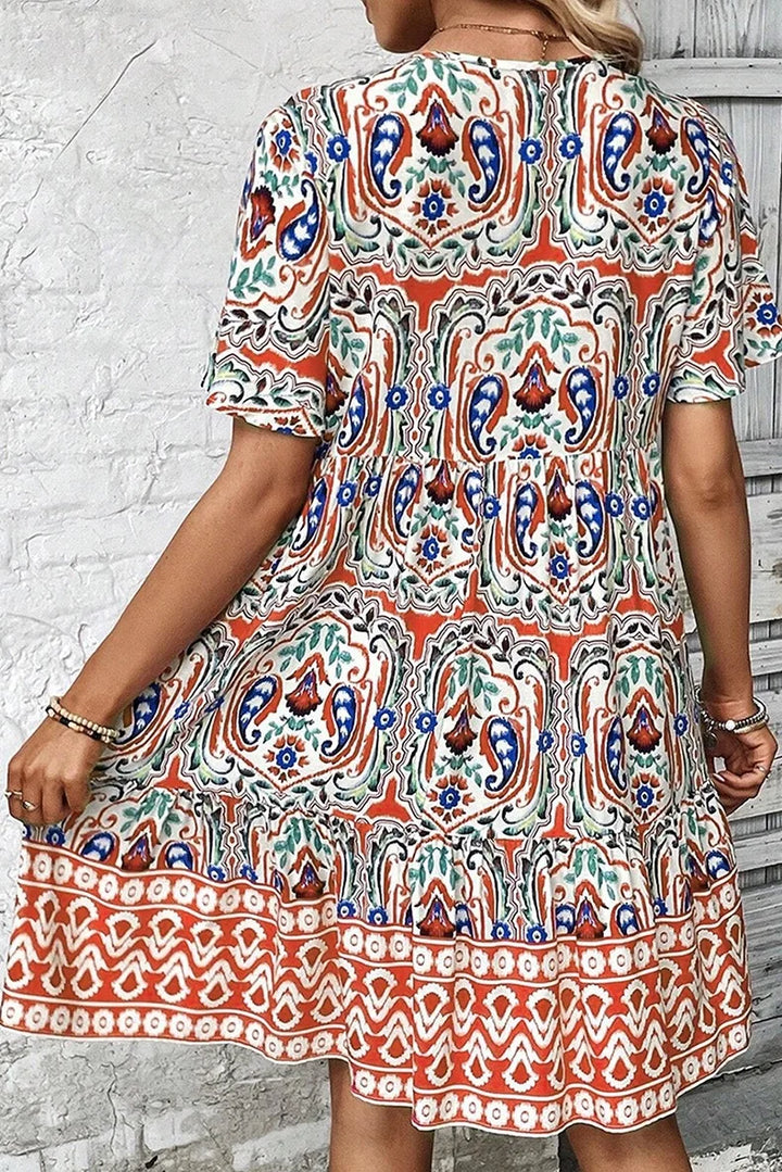 Araceli Boho Floral Mini Dress