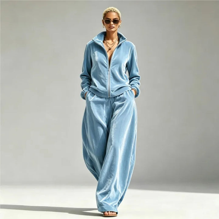 Jocelyn Zip Front Two-Piece Set