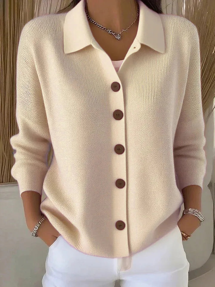 Elara Collared Knit Cardigan