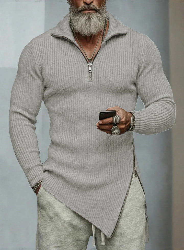 Crismon Quater Zip Knit Sweater